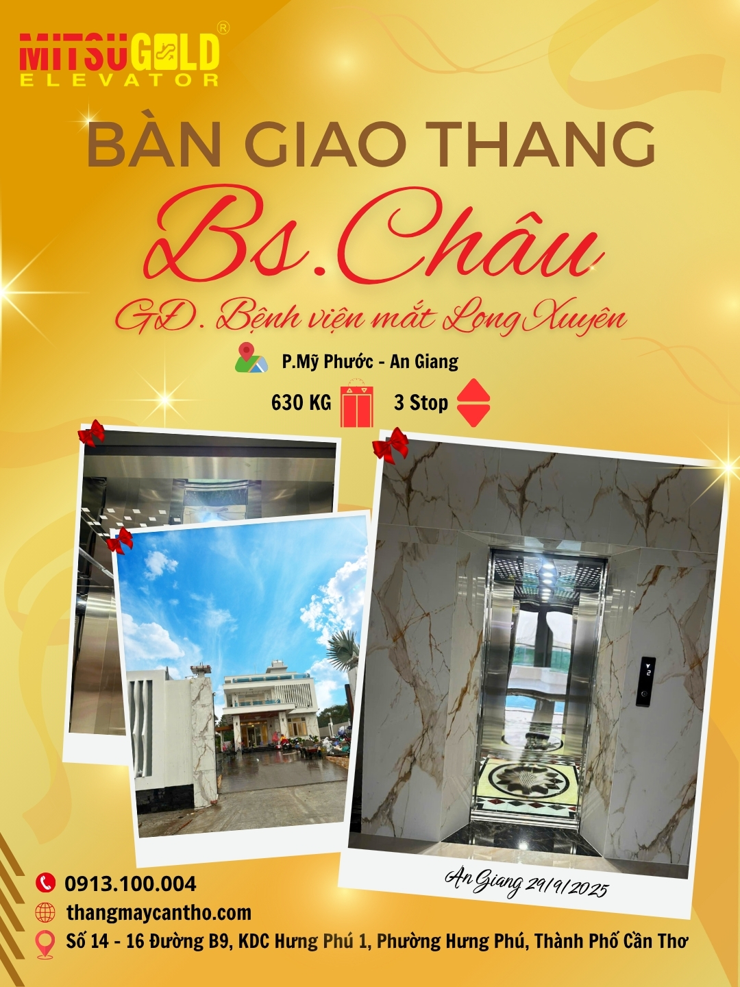 thi cong thang may, thang may Can Tho, bao tri thang may, sua chua thang may